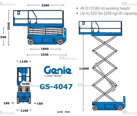 Ножничные подъёмники Genie GS 4047